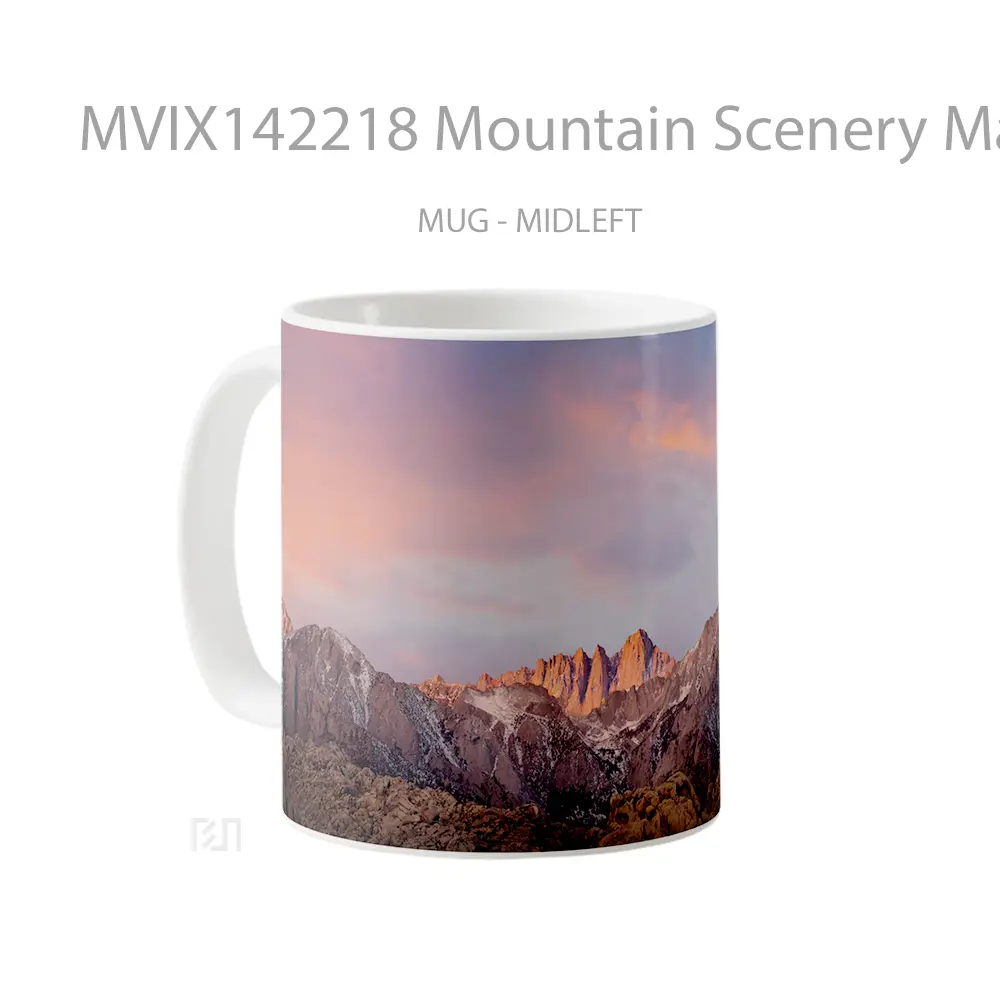 Mug Mountain Scenery Macos Gelas Pemandangan Alam - All-side / Desain