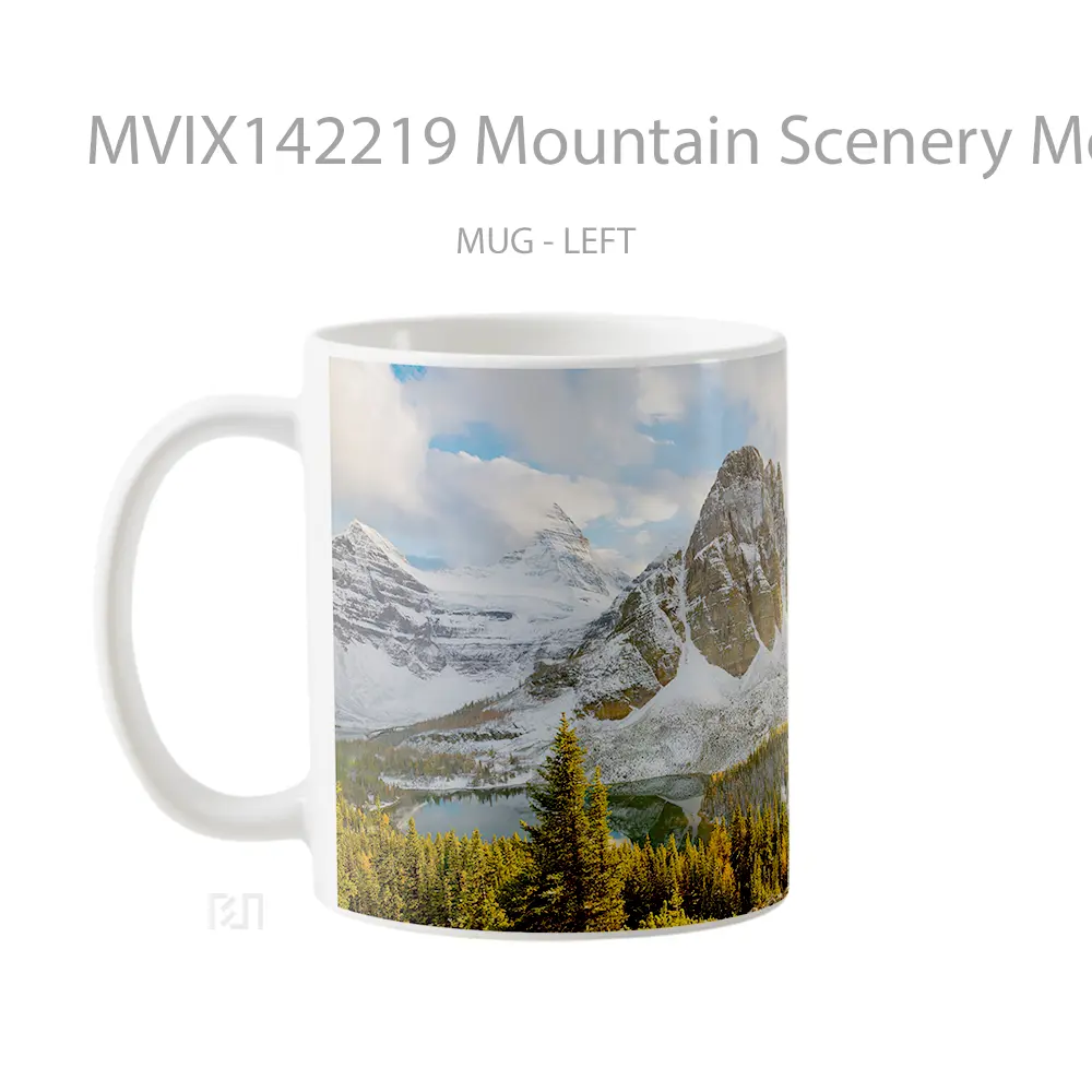 Mug Mountain Scenery Mount Assiniboine Canada Gelas Pemandangan Alam - All-side / Desain