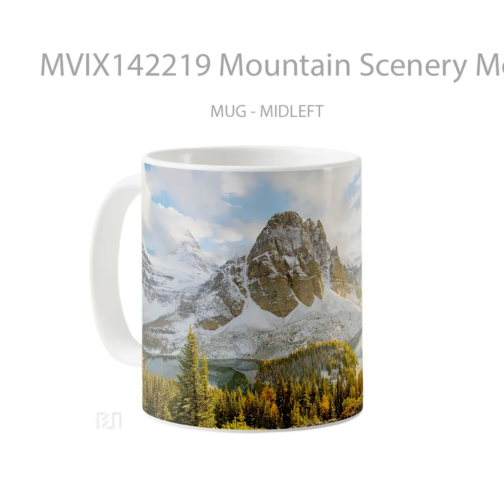 Mug Mountain Scenery Mount Assiniboine Canada Gelas Pemandangan Alam - All-side / Desain