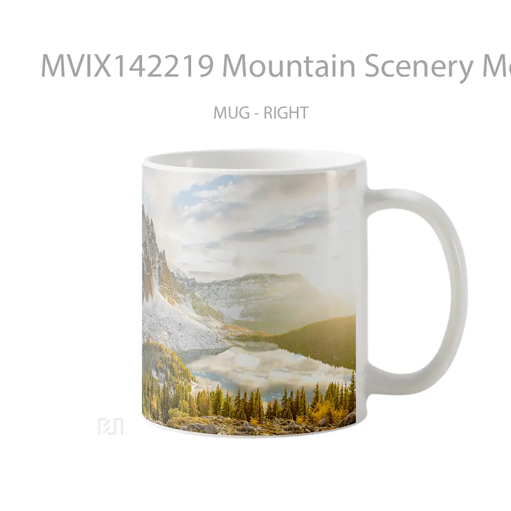 Mug Mountain Scenery Mount Assiniboine Canada Gelas Pemandangan Alam - All-side / Desain
