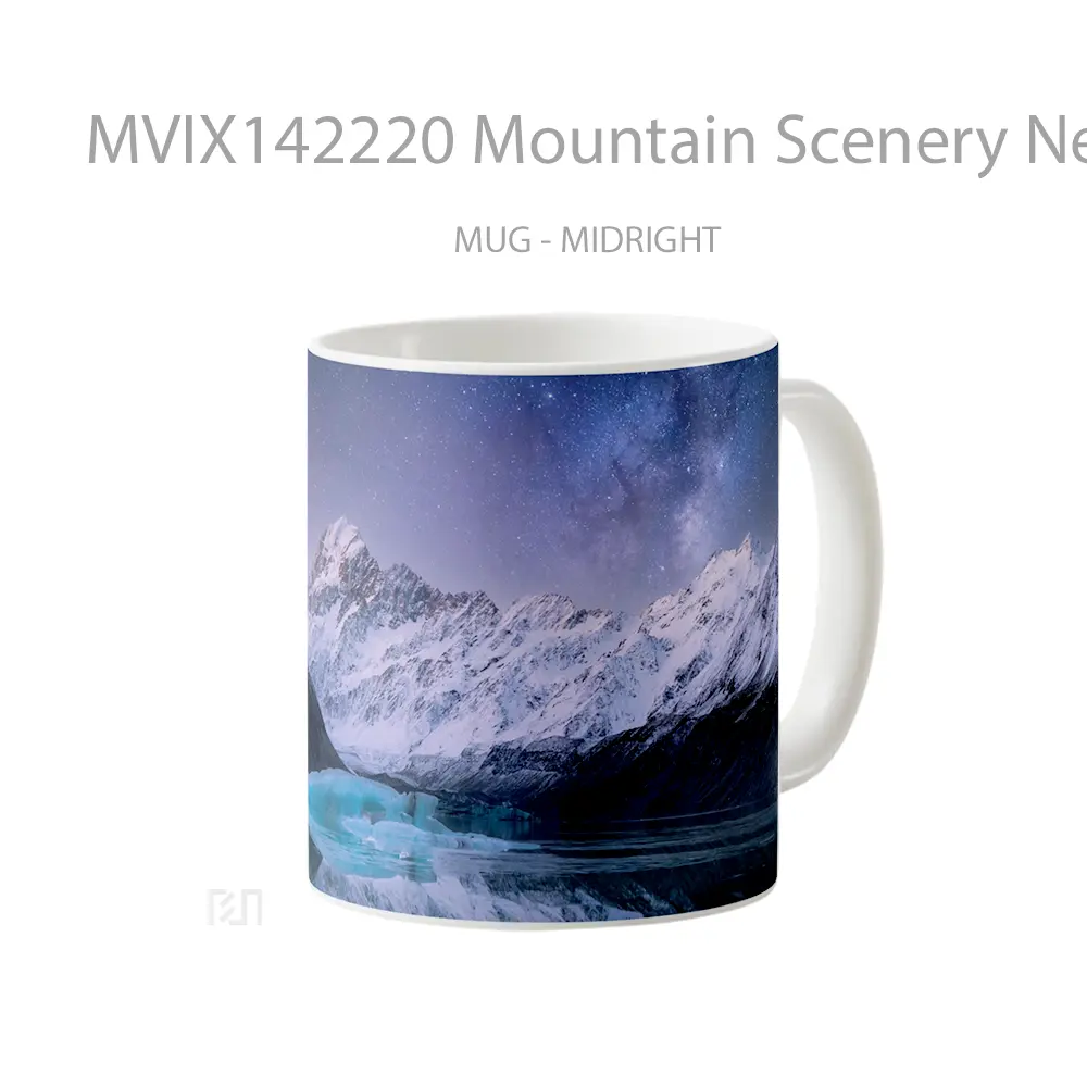 Mug Mountain Scenery New Zealand Mount Cook Gelas Pemandangan Alam - All-side / Desain