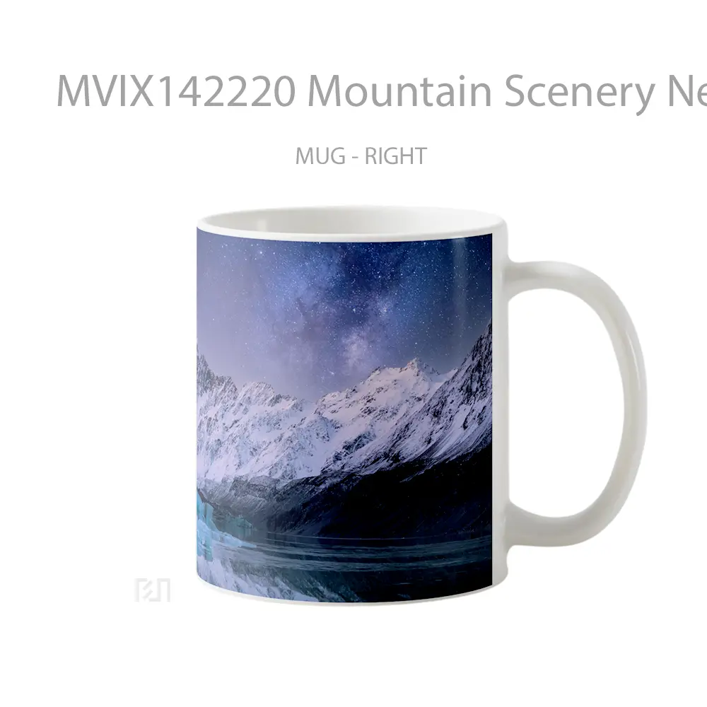 Mug Mountain Scenery New Zealand Mount Cook Gelas Pemandangan Alam - All-side / Desain