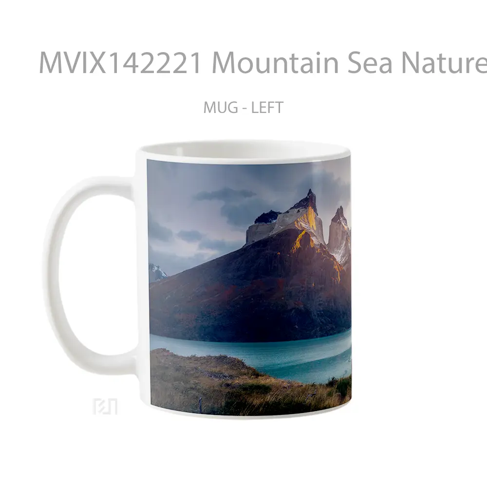 Mug Mountain Sea Nature Scenery Photography Gelas Pemandangan Alam - All-side / Desain