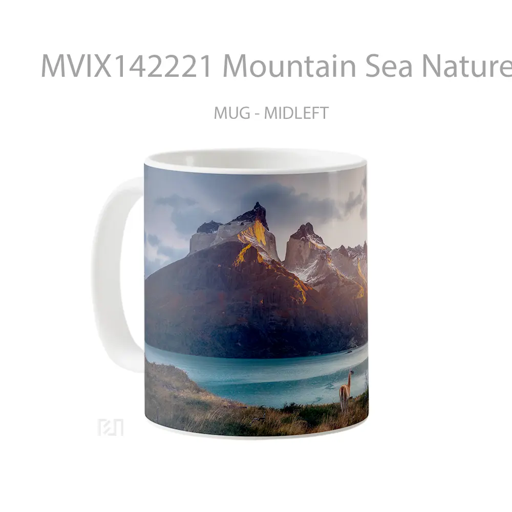 Mug Mountain Sea Nature Scenery Photography Gelas Pemandangan Alam - All-side / Desain
