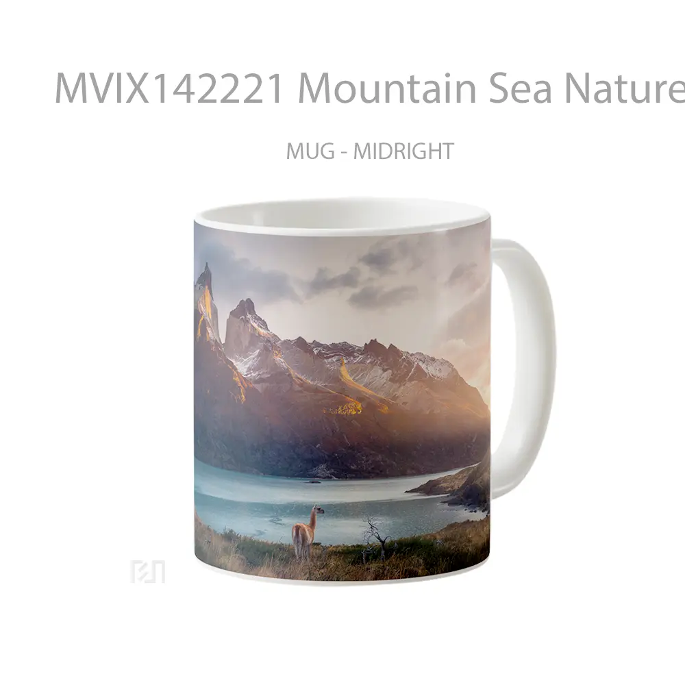 Mug Mountain Sea Nature Scenery Photography Gelas Pemandangan Alam - All-side / Desain