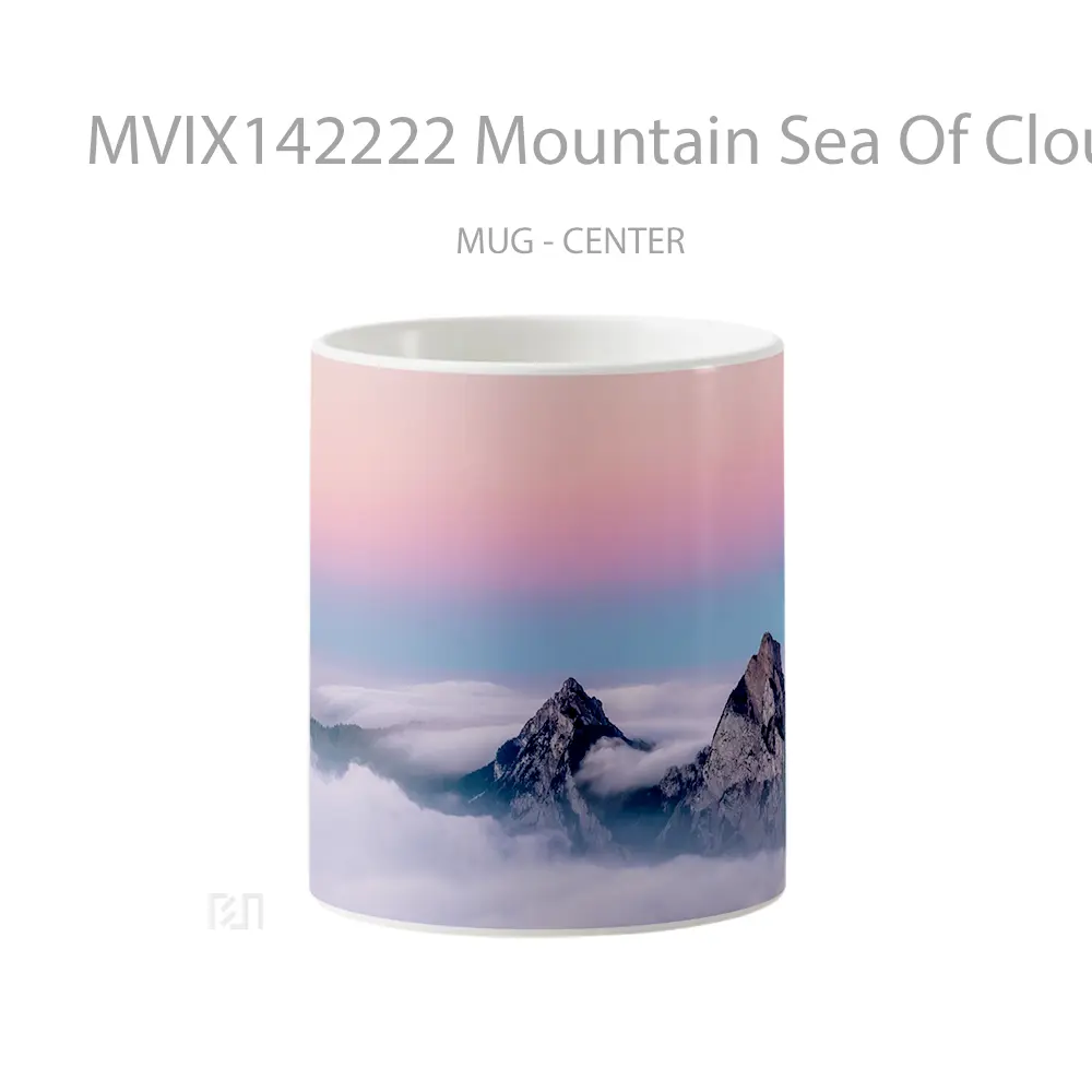 Mug Mountain Sea Of Clouds Scenery Photography Gelas Pemandangan Alam