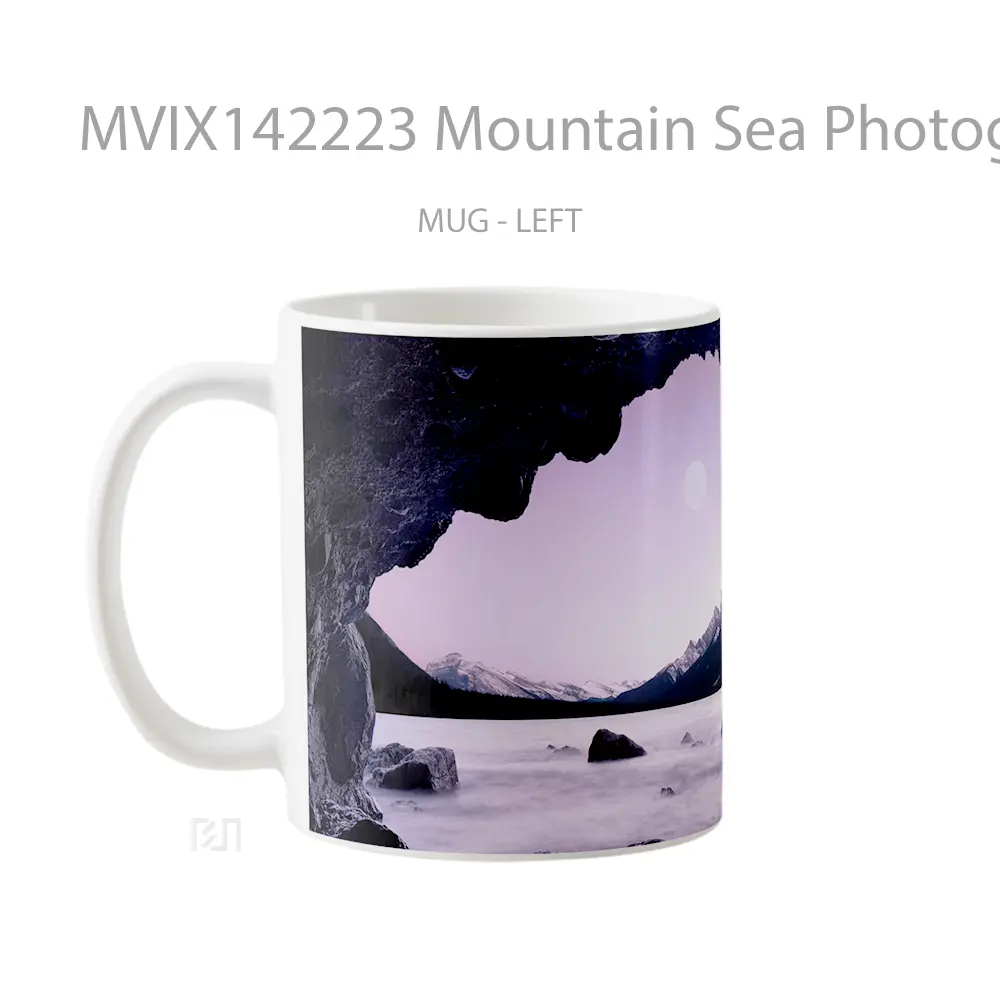 Mug Mountain Sea Photography Scenery Gelas Pemandangan Alam - All-side / Desain