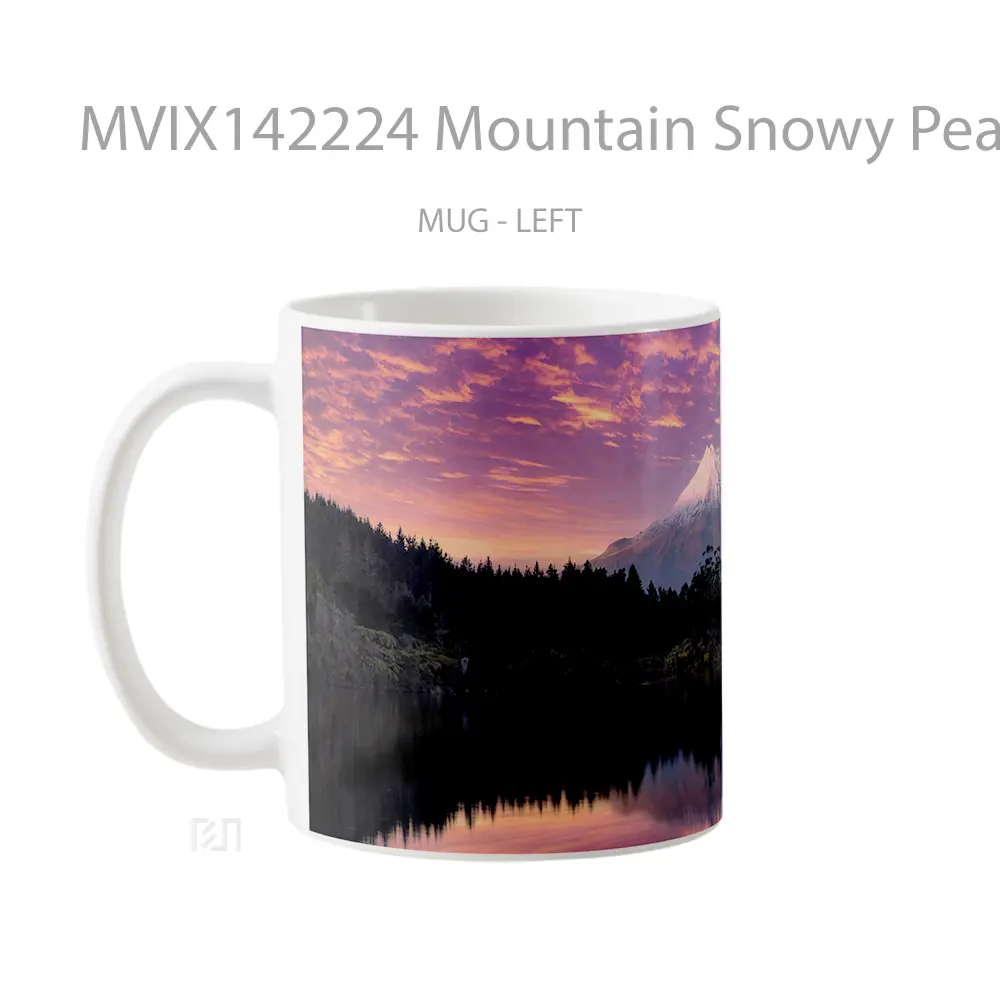 Mug Mountain Snowy Peak New Zealand Mount Taranaki Gelas Pemandangan Alam - All-side / Desain
