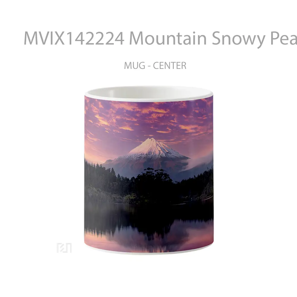 Mug Mountain Snowy Peak New Zealand Mount Taranaki Gelas Pemandangan Alam