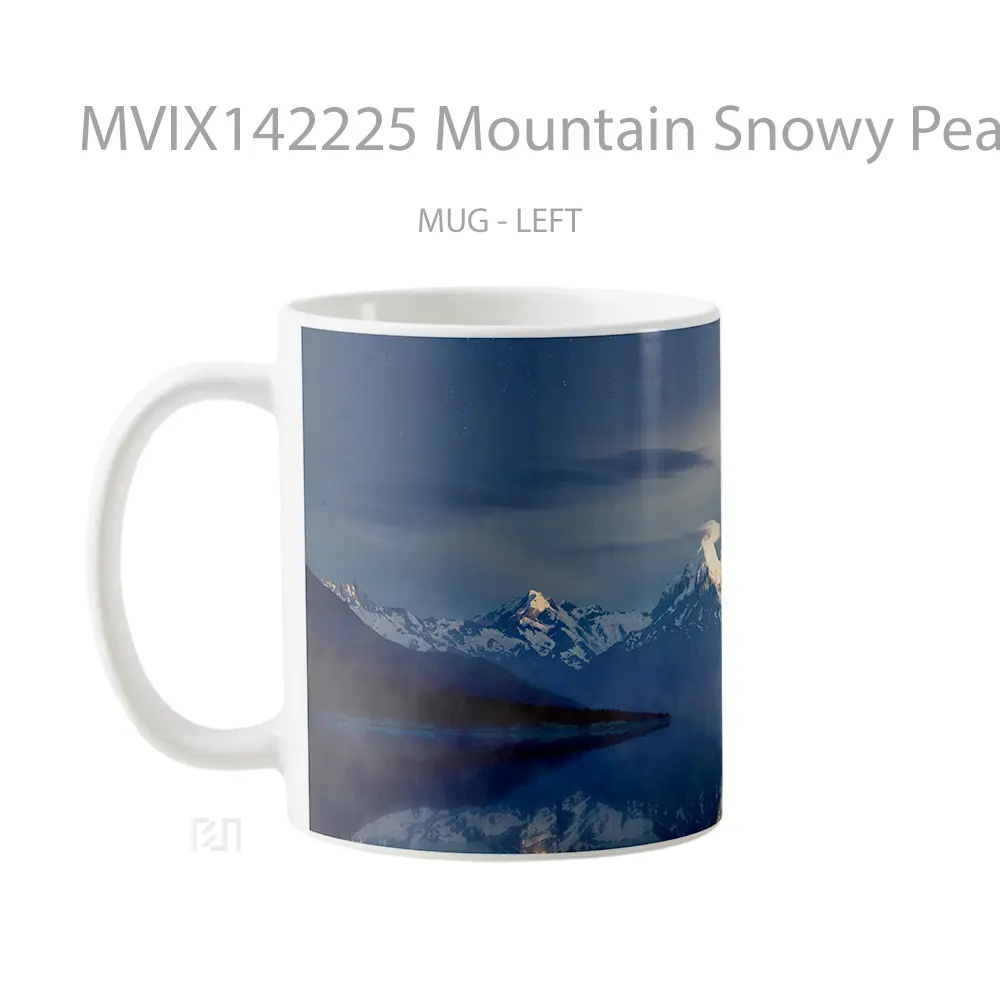 Mug Mountain Snowy Peak Night Scenery Mount Cook New Zealand Gelas Pemandangan Alam - All-side / Desain