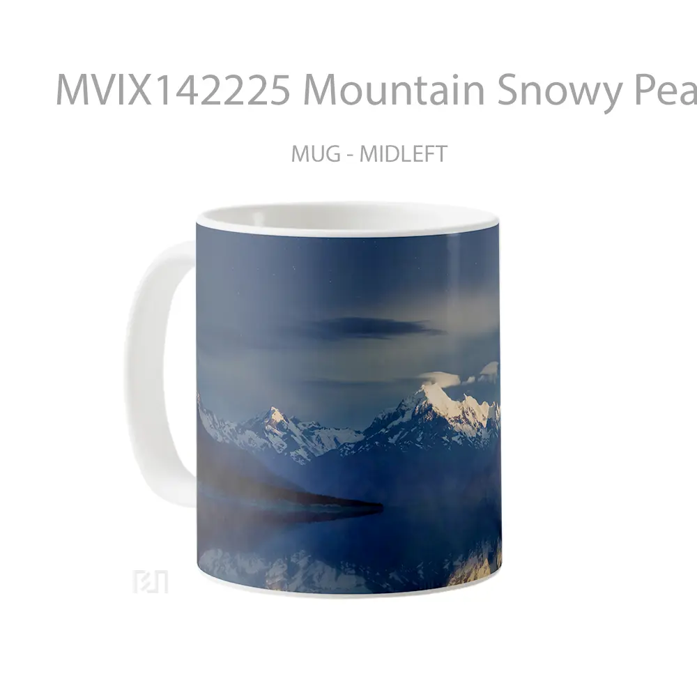 Mug Mountain Snowy Peak Night Scenery Mount Cook New Zealand Gelas Pemandangan Alam - All-side / Desain