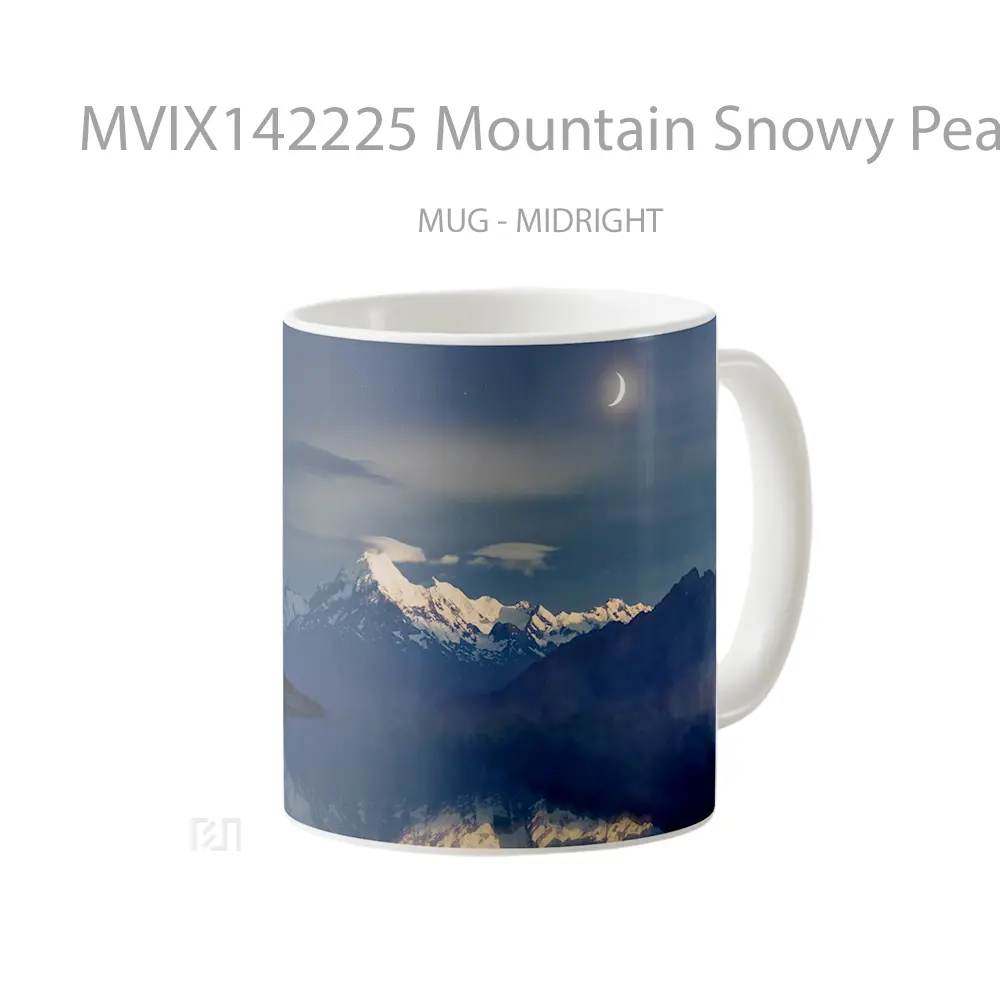 Mug Mountain Snowy Peak Night Scenery Mount Cook New Zealand Gelas Pemandangan Alam - All-side / Desain