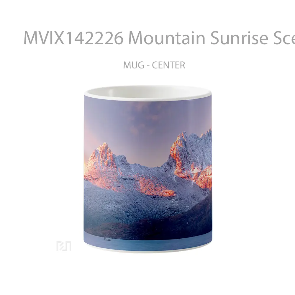 Mug Mountain Sunrise Scenery Gelas Pemandangan Alam