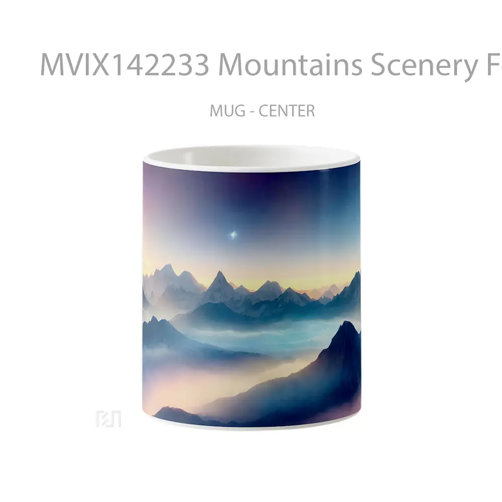 Mug Mountains Scenery Fog Mist Ai Gelas Pemandangan Alam