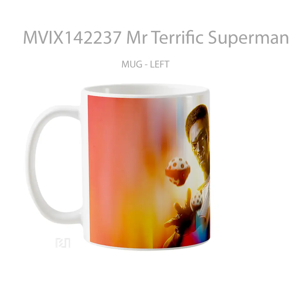 Mug Mr Terrific Superman 2025 Edi Gathegi Gelas Superhero - All-side / Desain