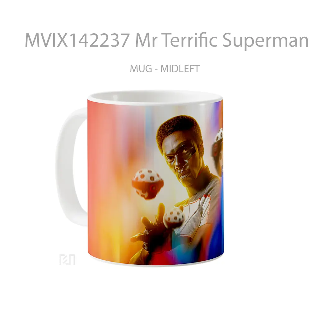 Mug Mr Terrific Superman 2025 Edi Gathegi Gelas Superhero - All-side / Desain