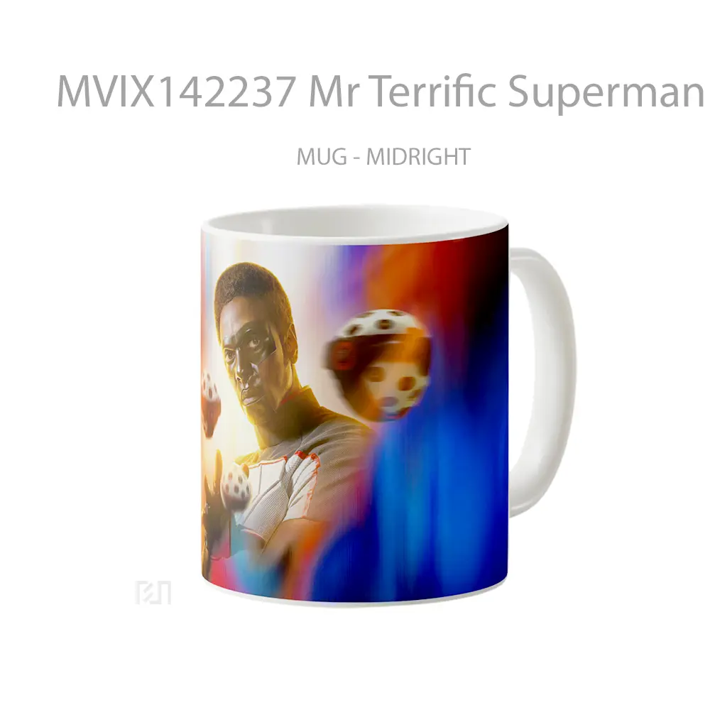 Mug Mr Terrific Superman 2025 Edi Gathegi Gelas Superhero - All-side / Desain