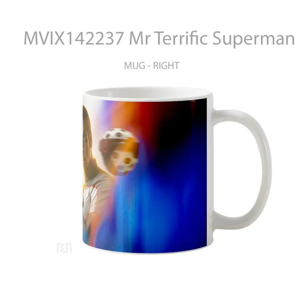 Mug Mr Terrific Superman 2025 Edi Gathegi Gelas Superhero - All-side / Desain