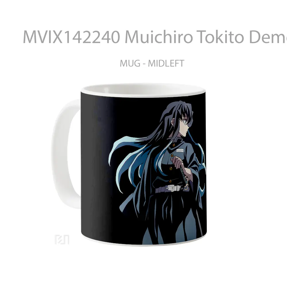 Mug Muichiro Tokito Demon Slayer Mist Hashira Gelas Keramik Unik - All-side / Desain