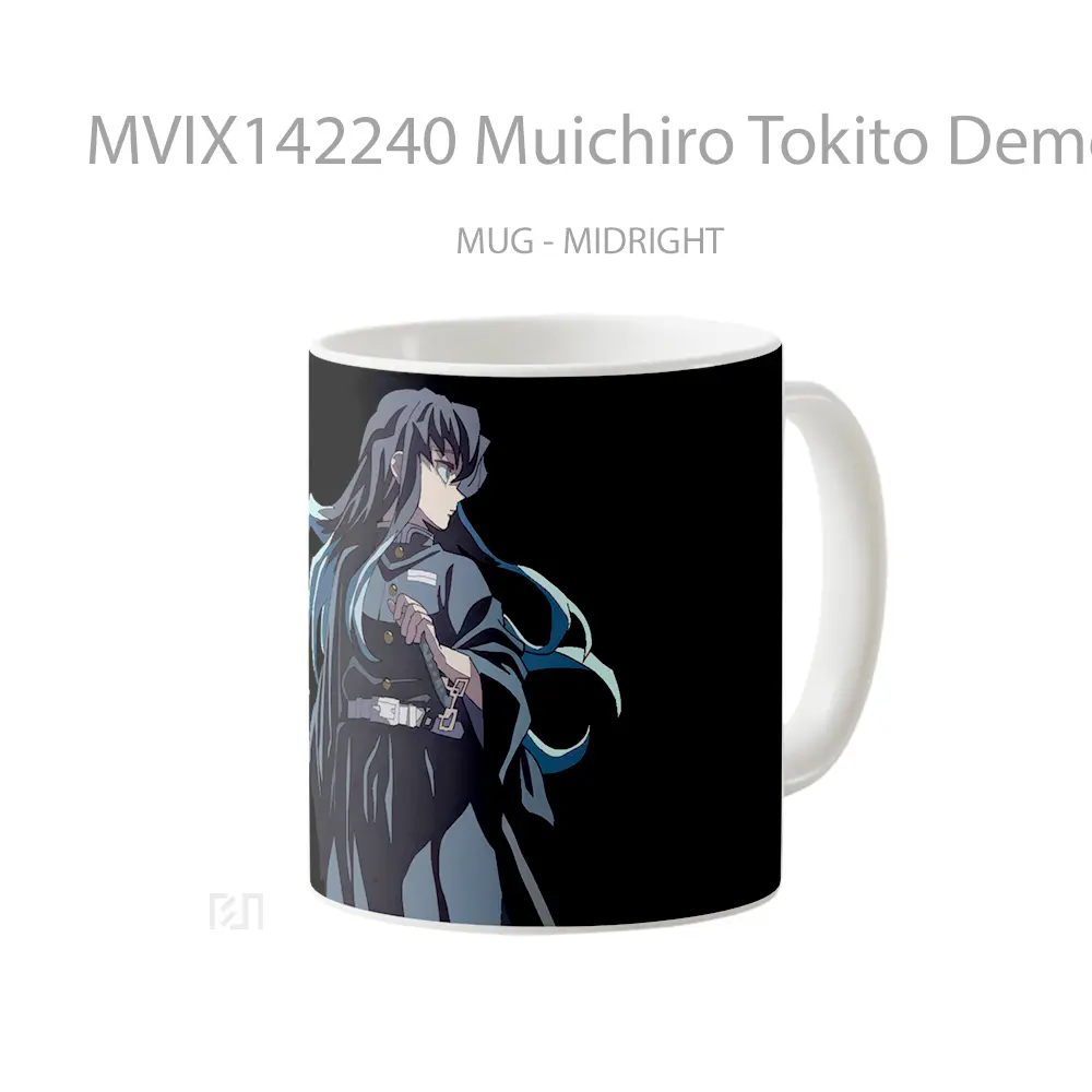 Mug Muichiro Tokito Demon Slayer Mist Hashira Gelas Keramik Unik - All-side / Desain