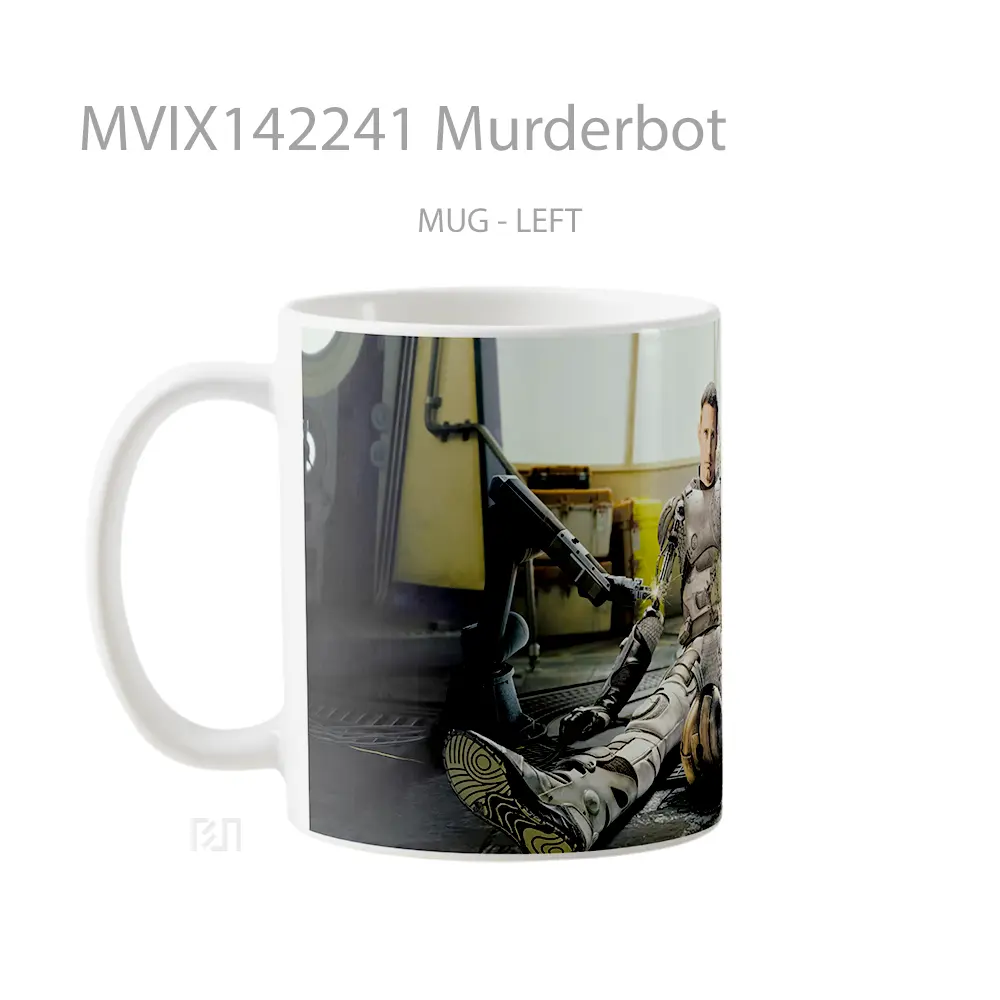 Mug Murderbot Gelas Keramik Unik - All-side / Desain