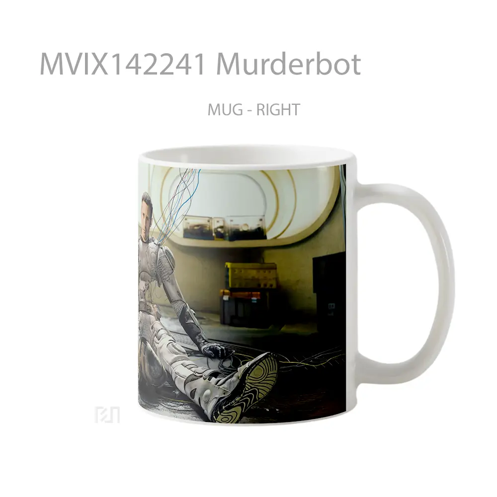Mug Murderbot Gelas Keramik Unik - All-side / Desain