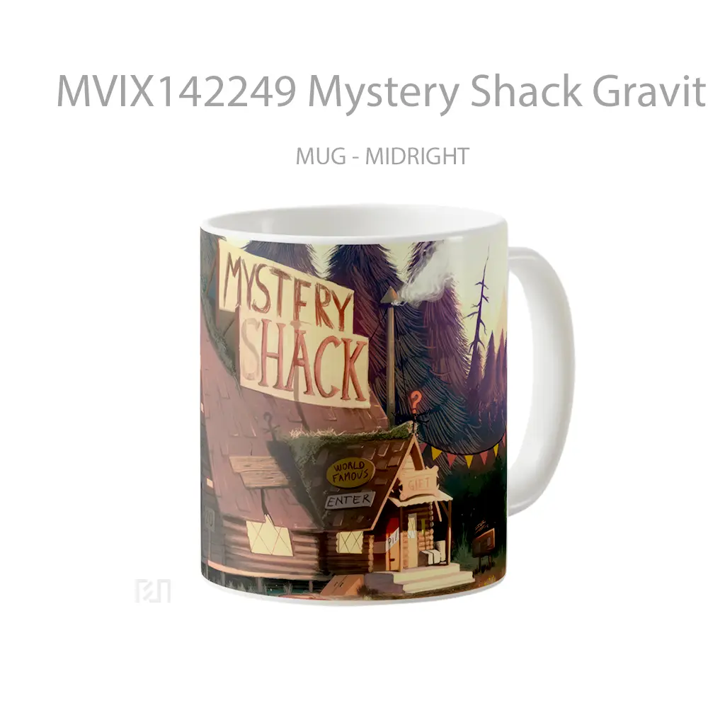 Mug Mystery Shack Gravity Falls Gelas Keramik Unik - All-side / Desain
