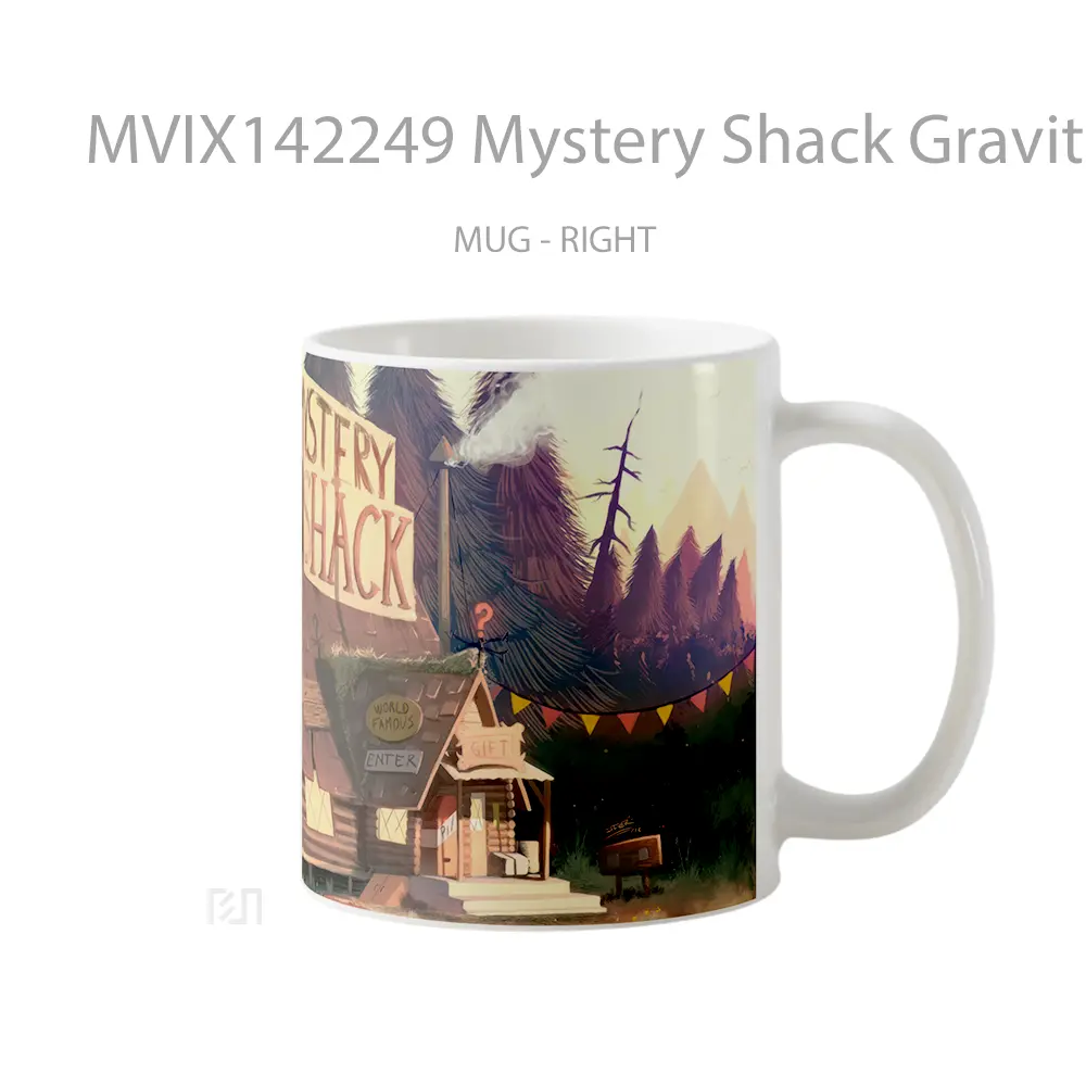 Mug Mystery Shack Gravity Falls Gelas Keramik Unik - All-side / Desain