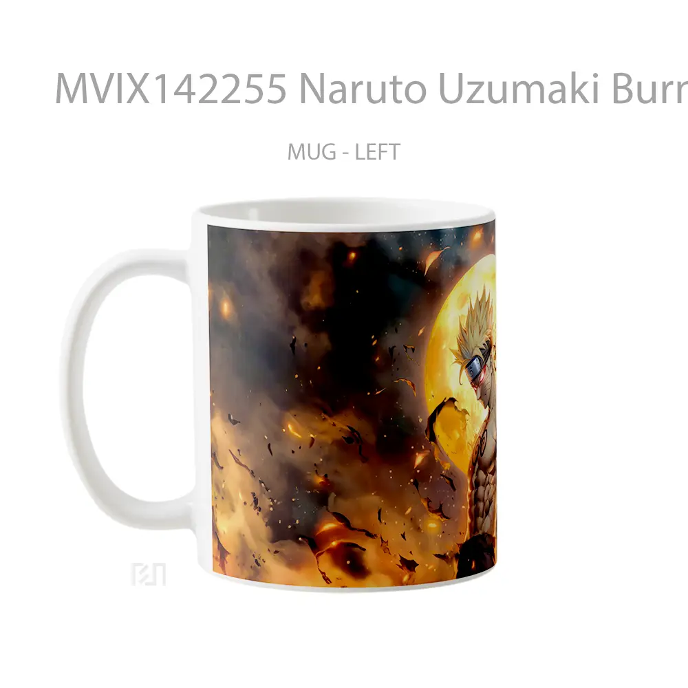 Mug Naruto Uzumaki Burning Full Moo Cangkir Anime - All-side / Desain