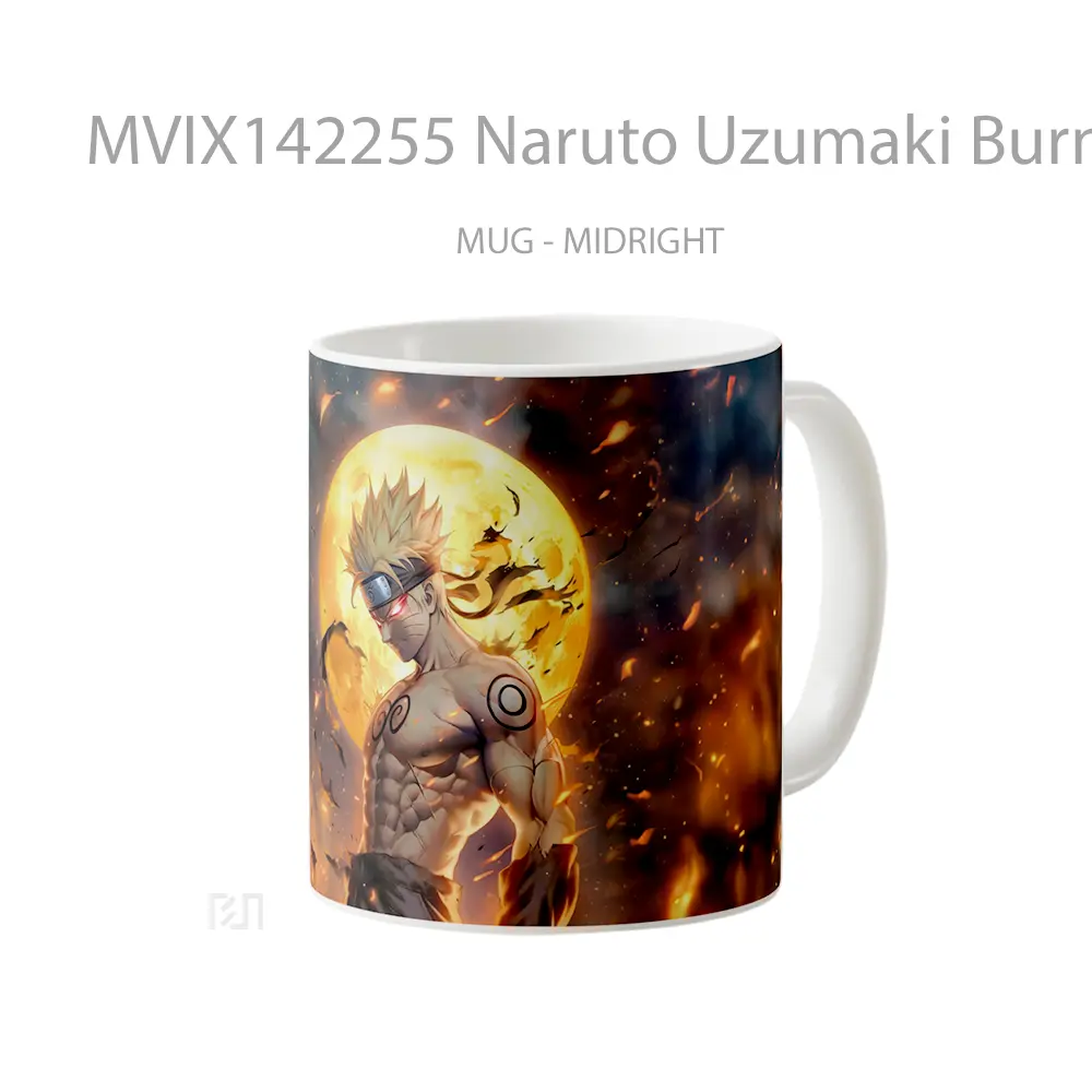 Mug Naruto Uzumaki Burning Full Moo Cangkir Anime - All-side / Desain
