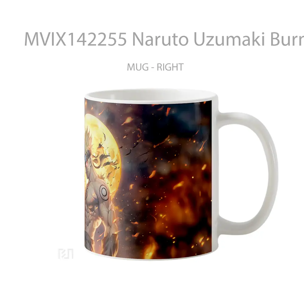 Mug Naruto Uzumaki Burning Full Moo Cangkir Anime - All-side / Desain