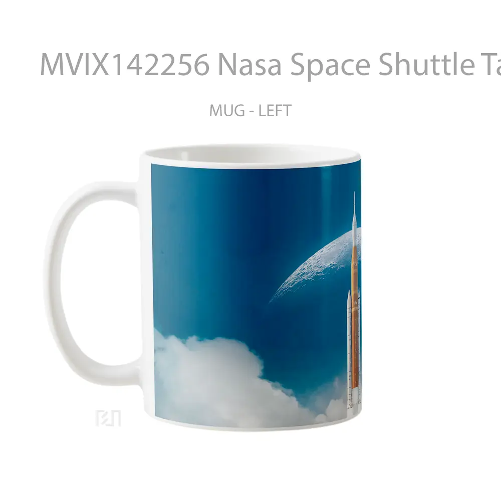 Mug Nasa Space Shuttle Take Off Moon Gelas Keramik Unik - All-side / Desain