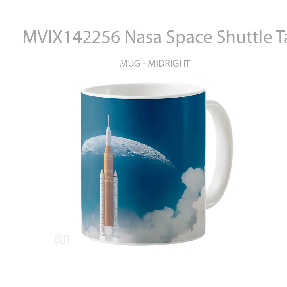 Mug Nasa Space Shuttle Take Off Moon Gelas Keramik Unik - All-side / Desain