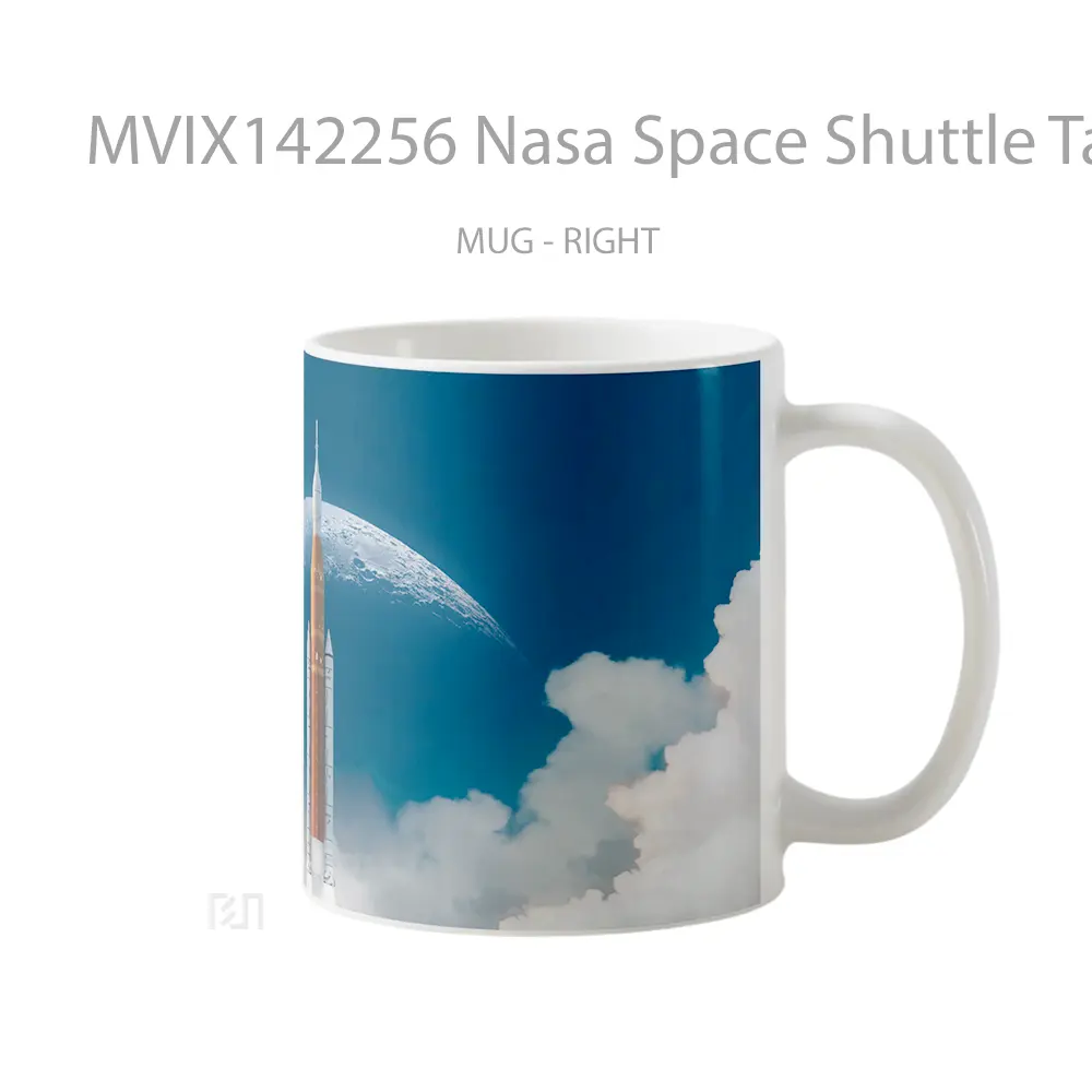 Mug Nasa Space Shuttle Take Off Moon Gelas Keramik Unik - All-side / Desain
