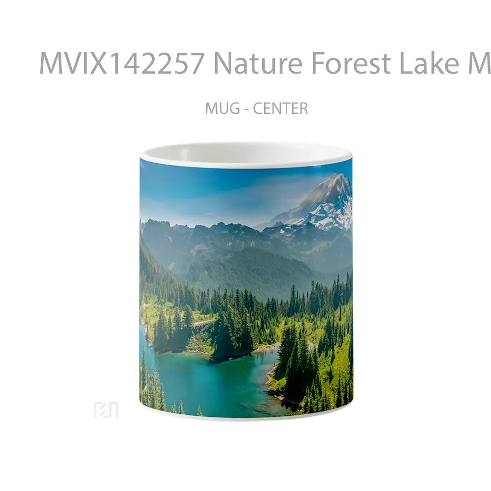 Mug Nature Forest Lake Mountain Scenery Gelas Pemandangan Alam