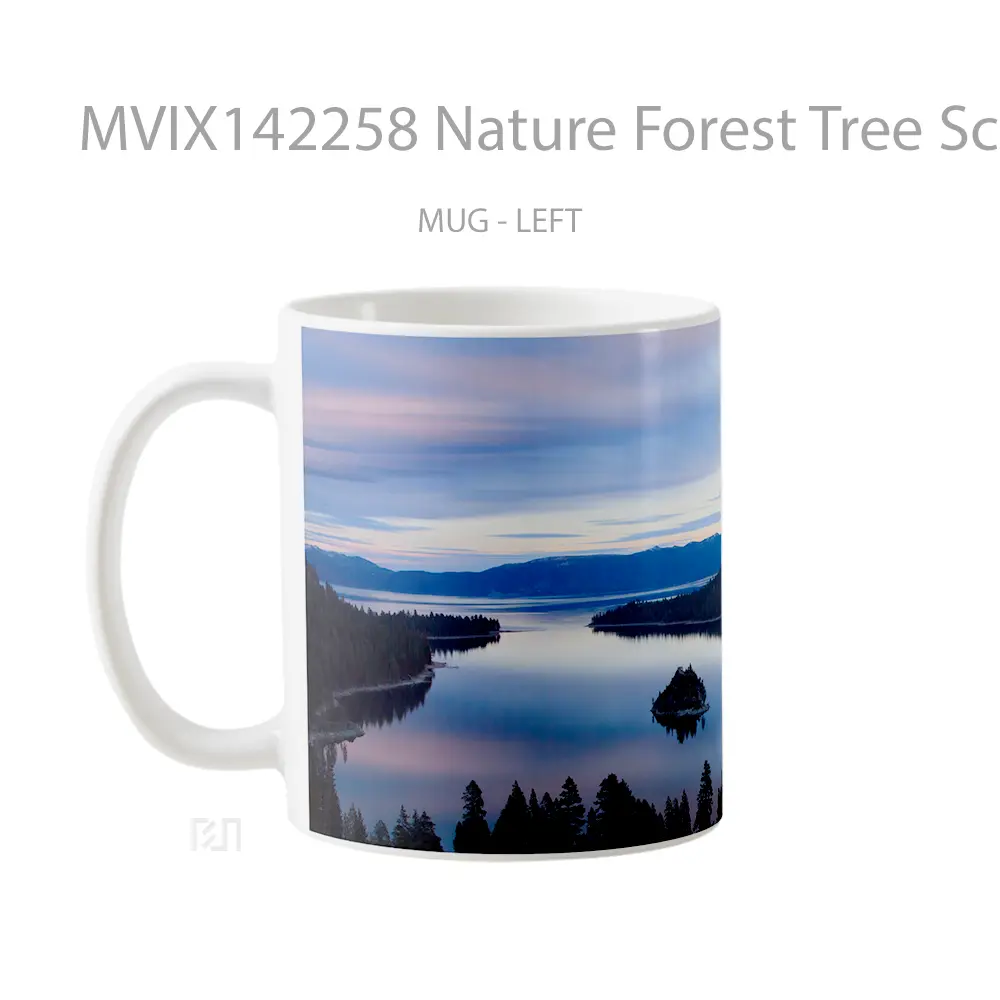 Mug Nature Forest Tree Scenery Sky Clouds Gelas Pemandangan Alam - All-side / Desain