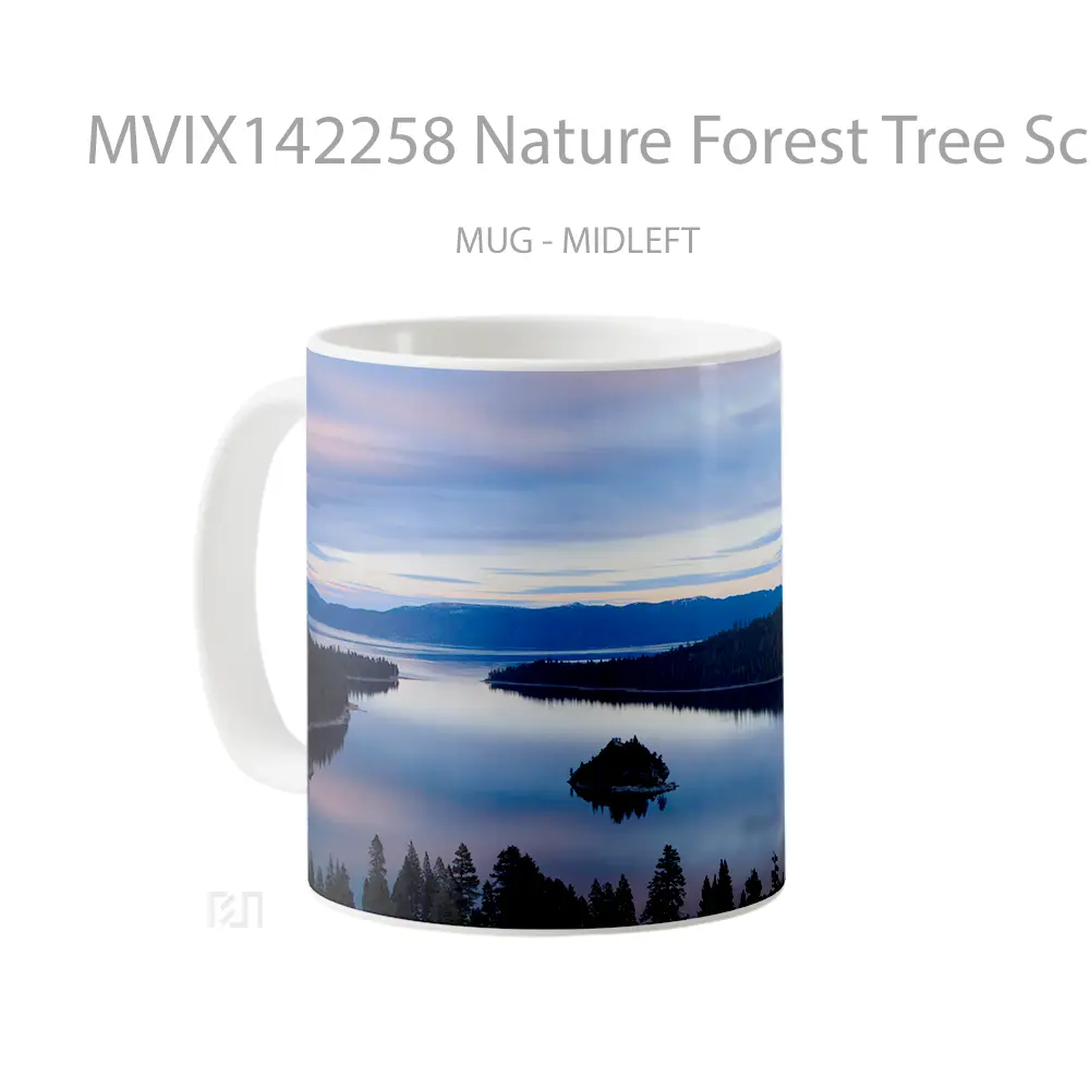 Mug Nature Forest Tree Scenery Sky Clouds Gelas Pemandangan Alam - All-side / Desain