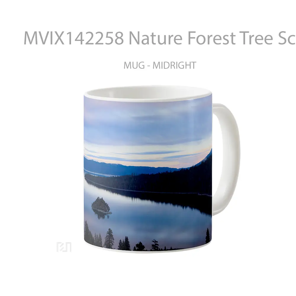 Mug Nature Forest Tree Scenery Sky Clouds Gelas Pemandangan Alam - All-side / Desain