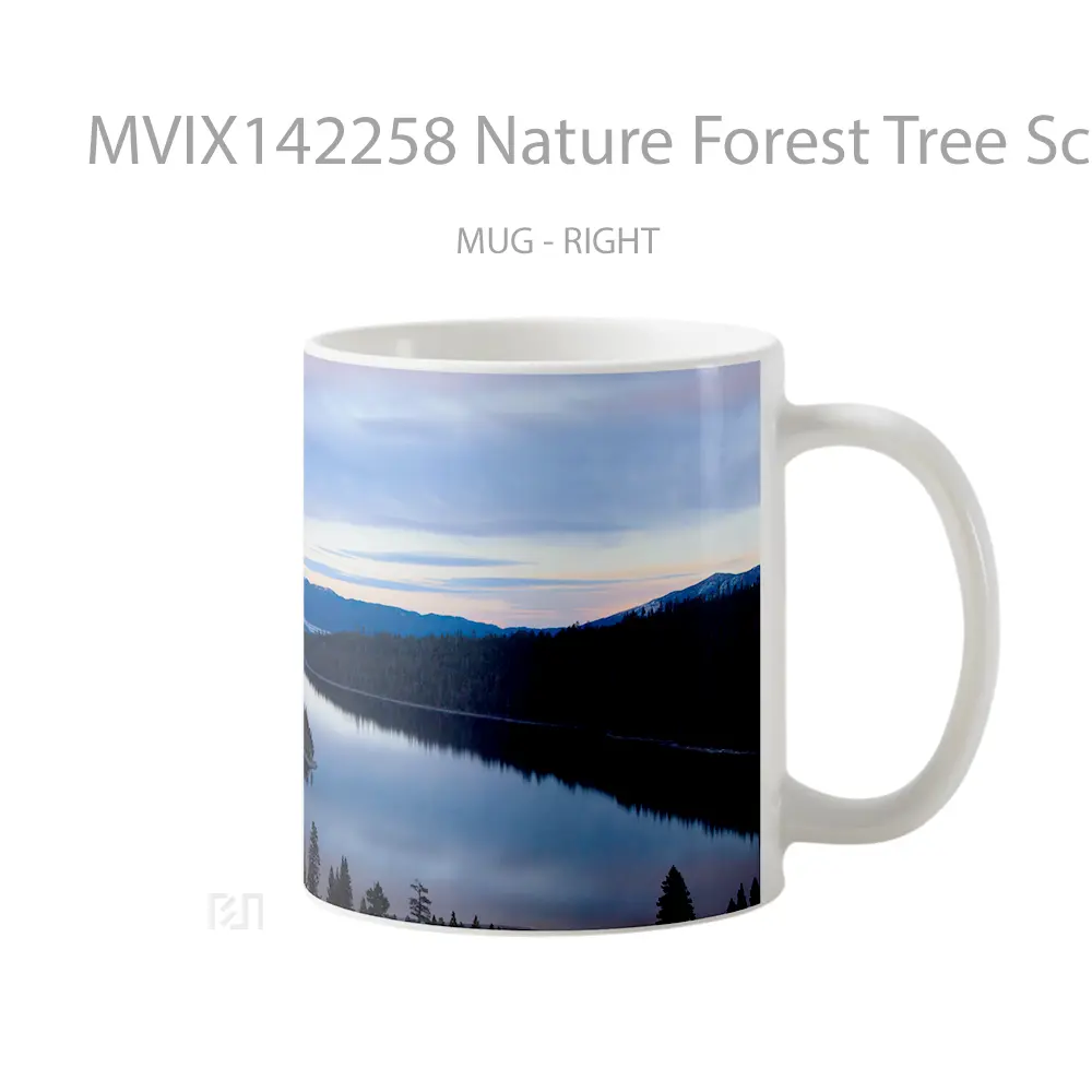 Mug Nature Forest Tree Scenery Sky Clouds Gelas Pemandangan Alam - All-side / Desain