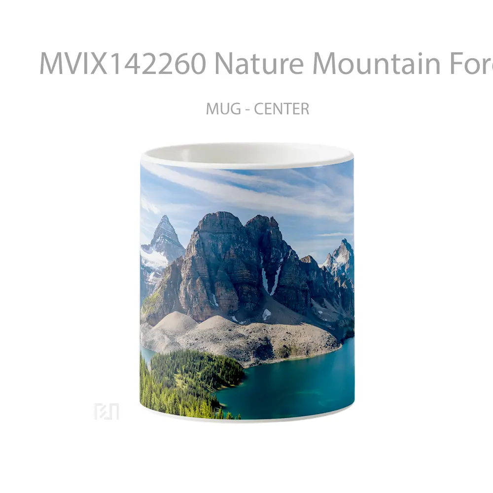 Mug Nature Mountain Forest Lake Scenery Landscape Gelas Pemandangan Alam