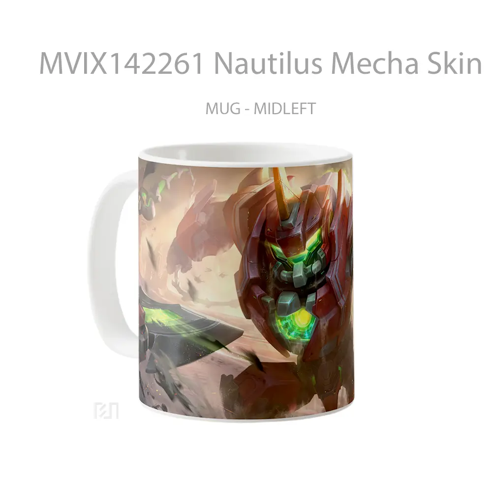 Mug Nautilus Mecha Skin Lol Wild Rift Splash Art Cangkir Gamer - All-side / Desain