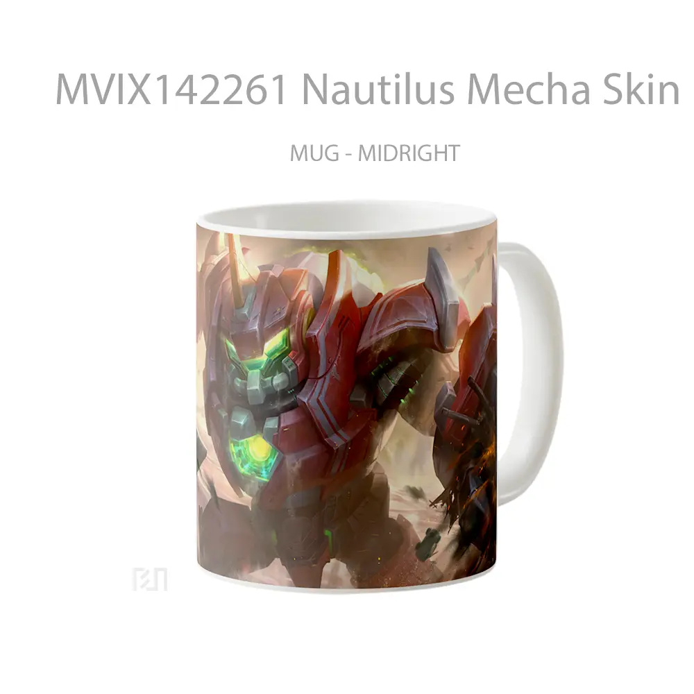 Mug Nautilus Mecha Skin Lol Wild Rift Splash Art Cangkir Gamer - All-side / Desain