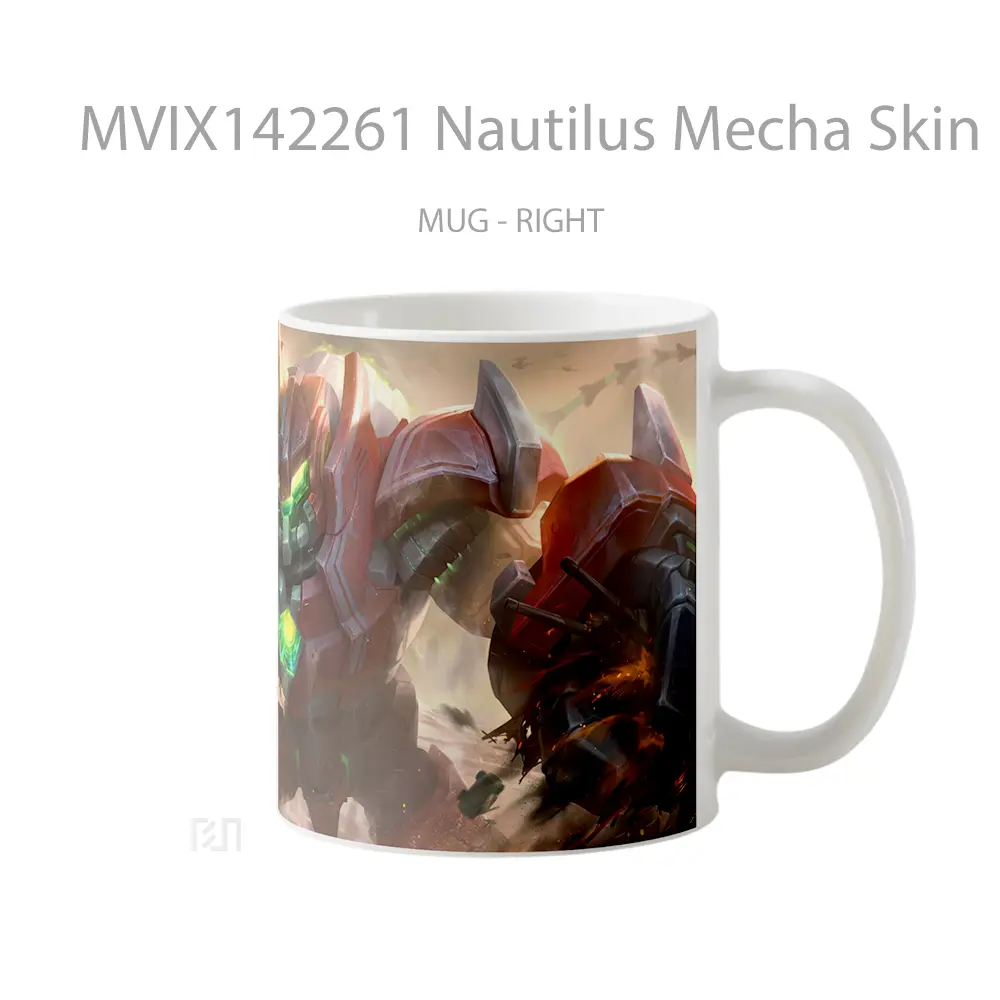 Mug Nautilus Mecha Skin Lol Wild Rift Splash Art Cangkir Gamer - All-side / Desain