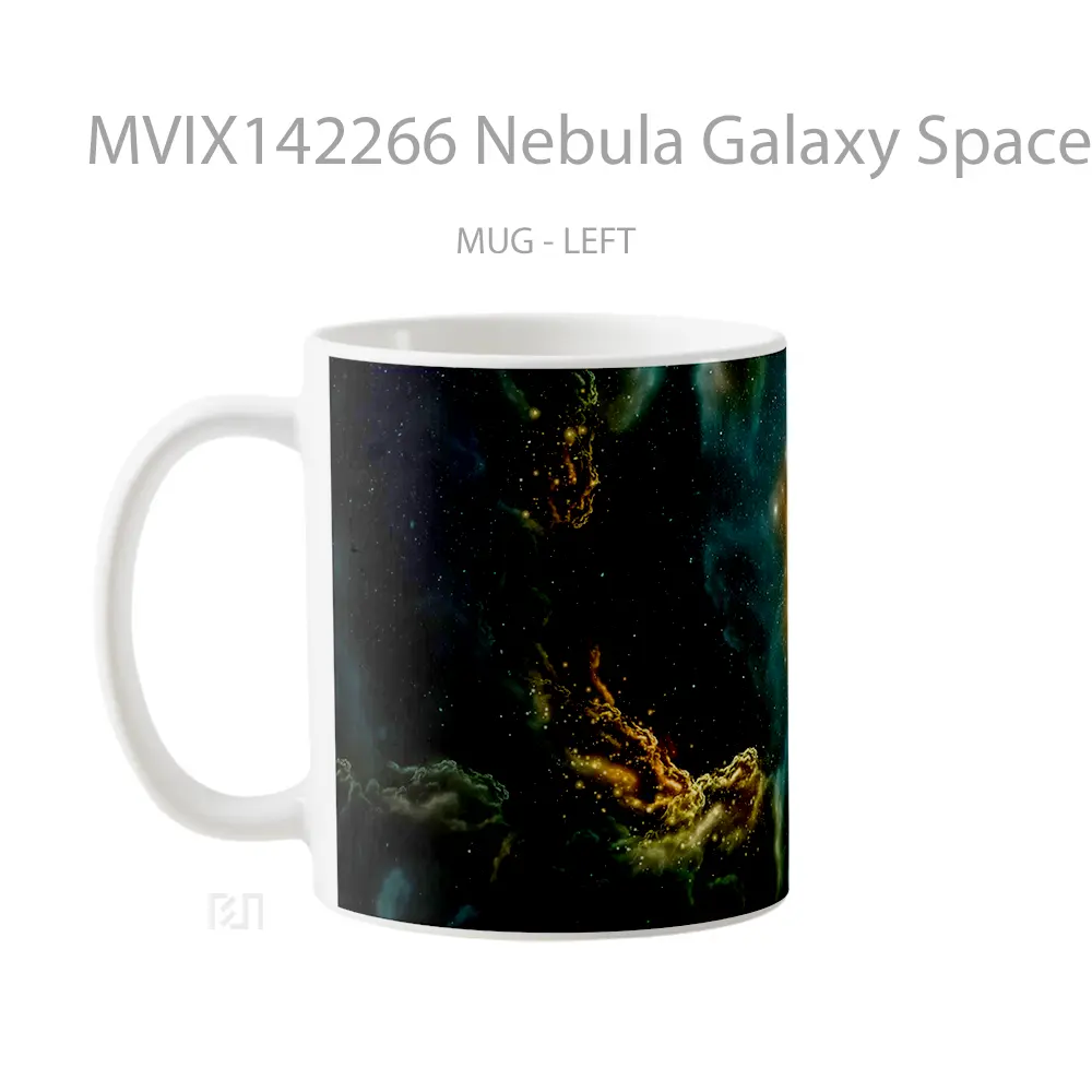 Mug Nebula Galaxy Space Gelas Keramik Unik - All-side / Desain