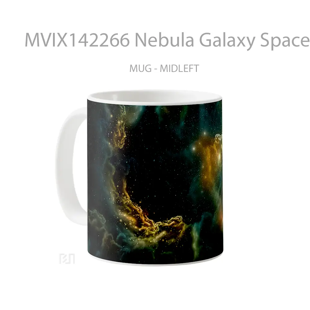 Mug Nebula Galaxy Space Gelas Keramik Unik - All-side / Desain