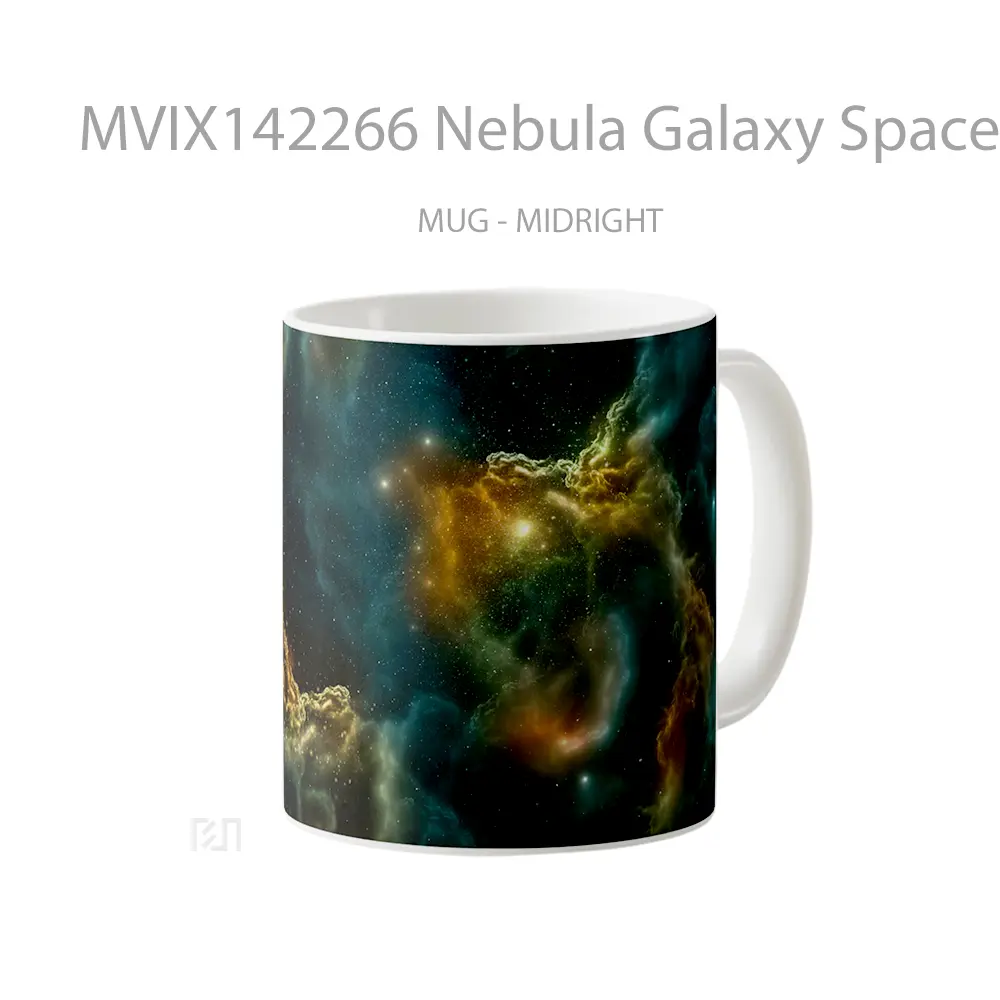 Mug Nebula Galaxy Space Gelas Keramik Unik - All-side / Desain