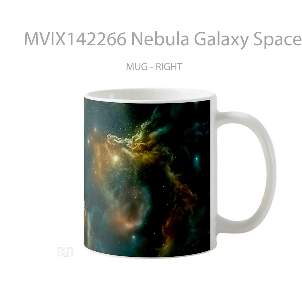 Mug Nebula Galaxy Space Gelas Keramik Unik - All-side / Desain