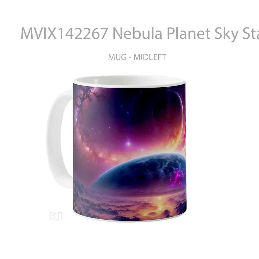 Mug Nebula Planet Sky Stars Space Scenery Gelas Pemandangan Alam - All-side / Desain