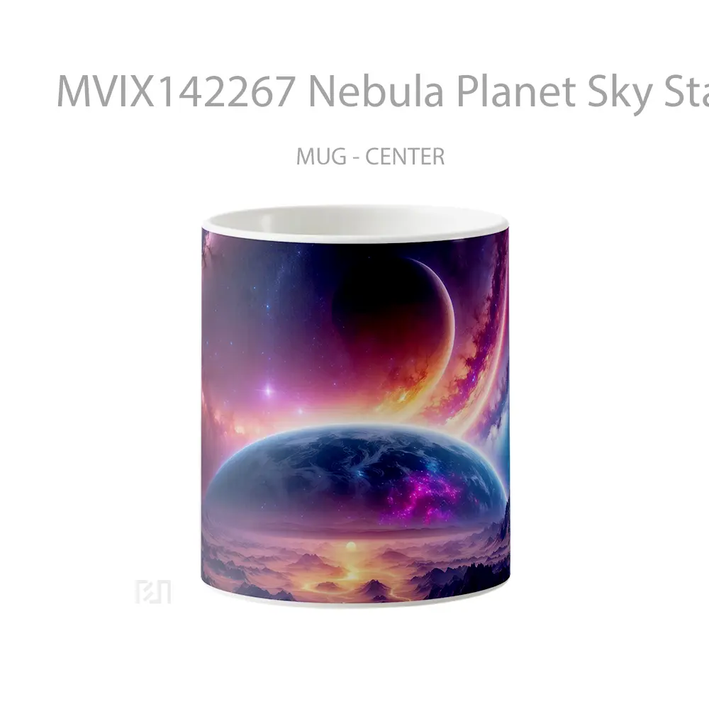 Mug Nebula Planet Sky Stars Space Scenery Gelas Pemandangan Alam