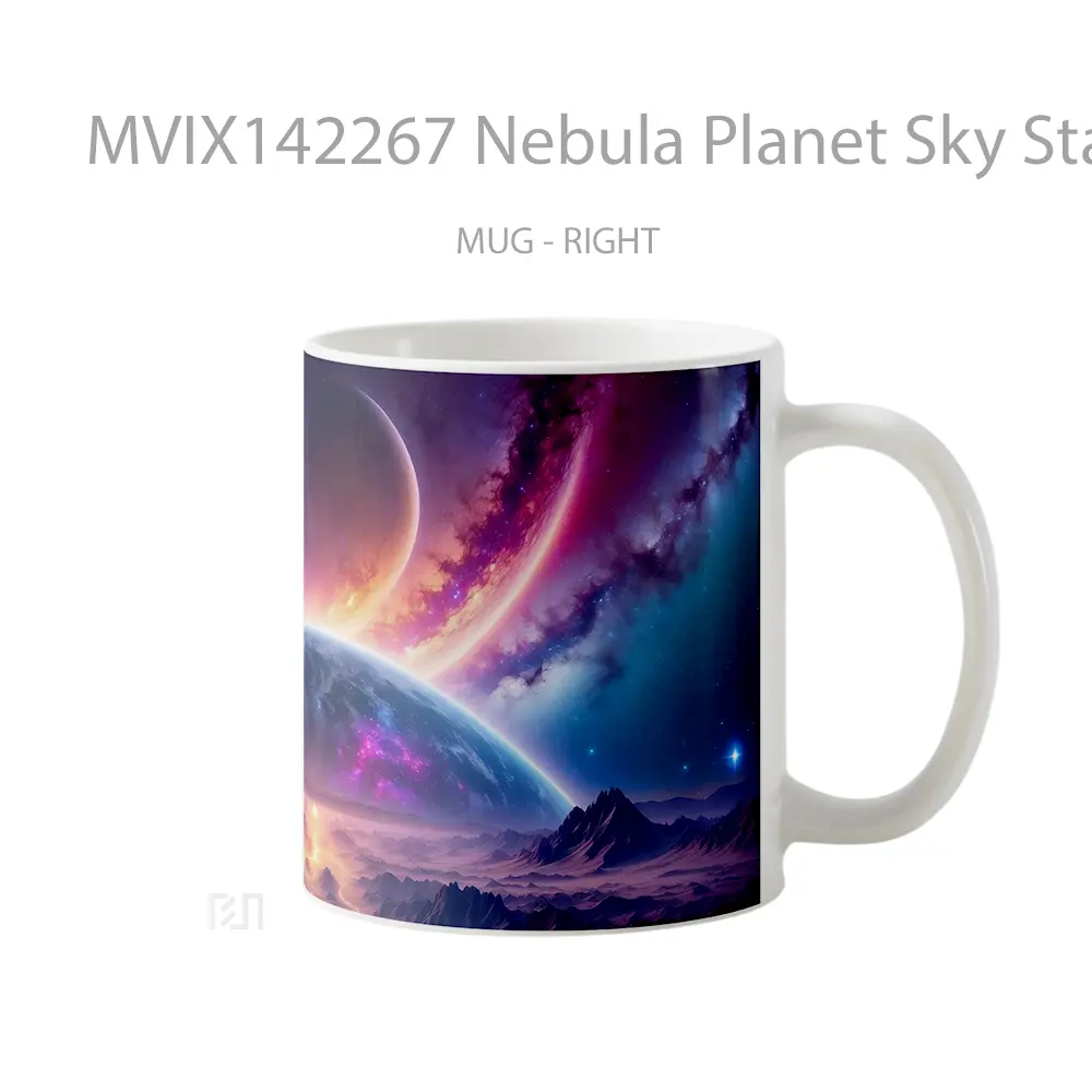 Mug Nebula Planet Sky Stars Space Scenery Gelas Pemandangan Alam - All-side / Desain